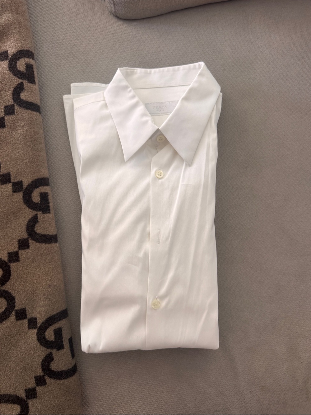 Prada White Men's Cotton Dress Shirt